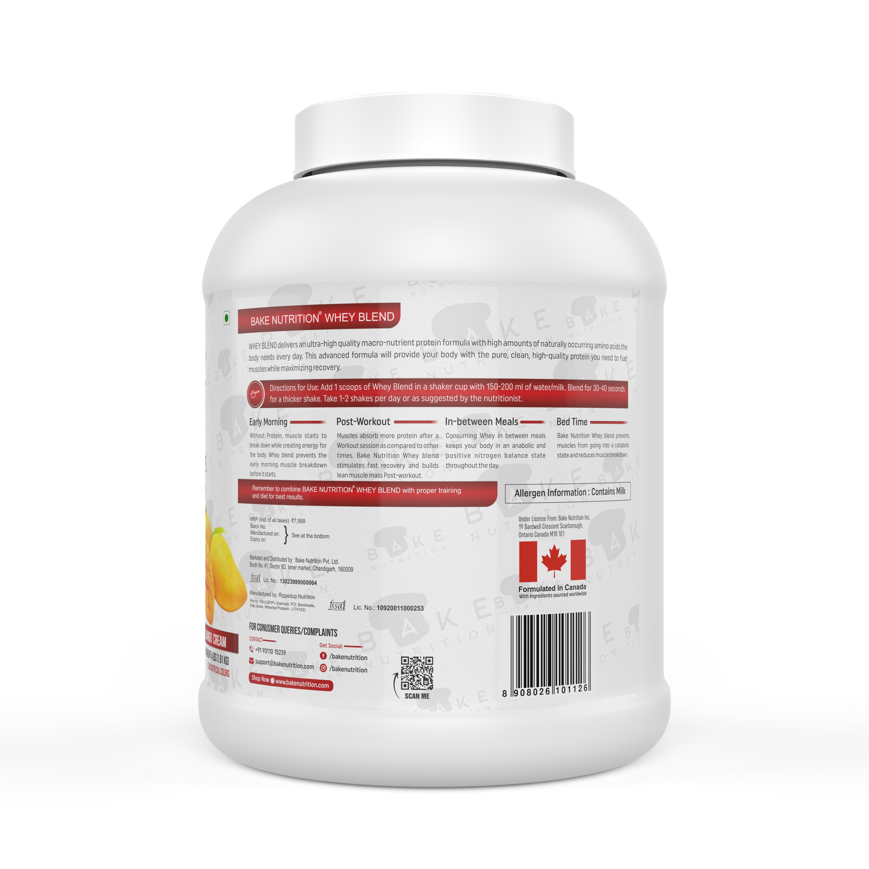 Bake Nutrition Whey Protein Blend 4lbs
