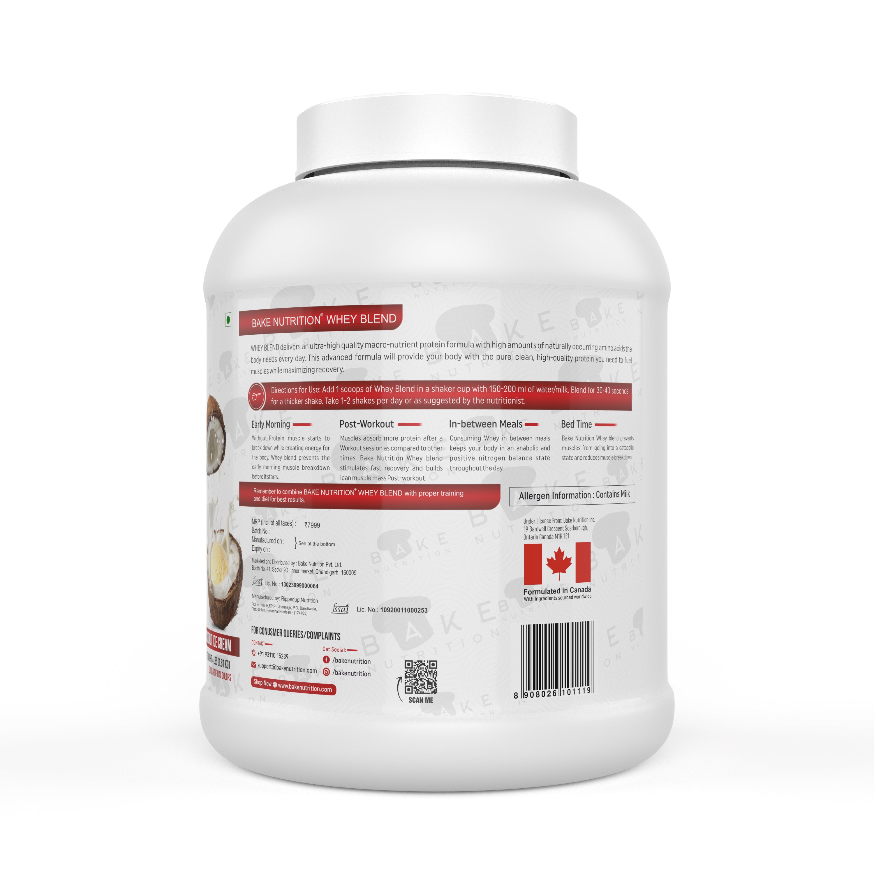 Bake Nutrition Whey Protein Blend 4lbs
