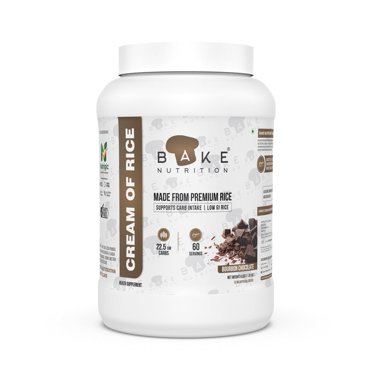 Bake Nutrition Cream of Rice Bourbon Chocolate 4 lbs