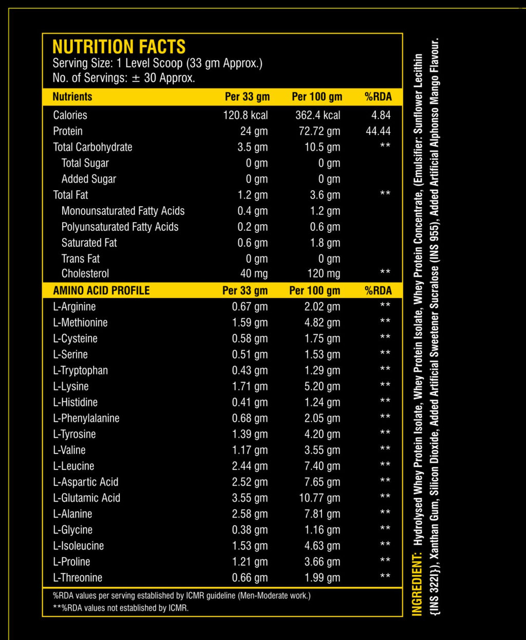 TSA Tekk Muscle Whey Protein – Mango