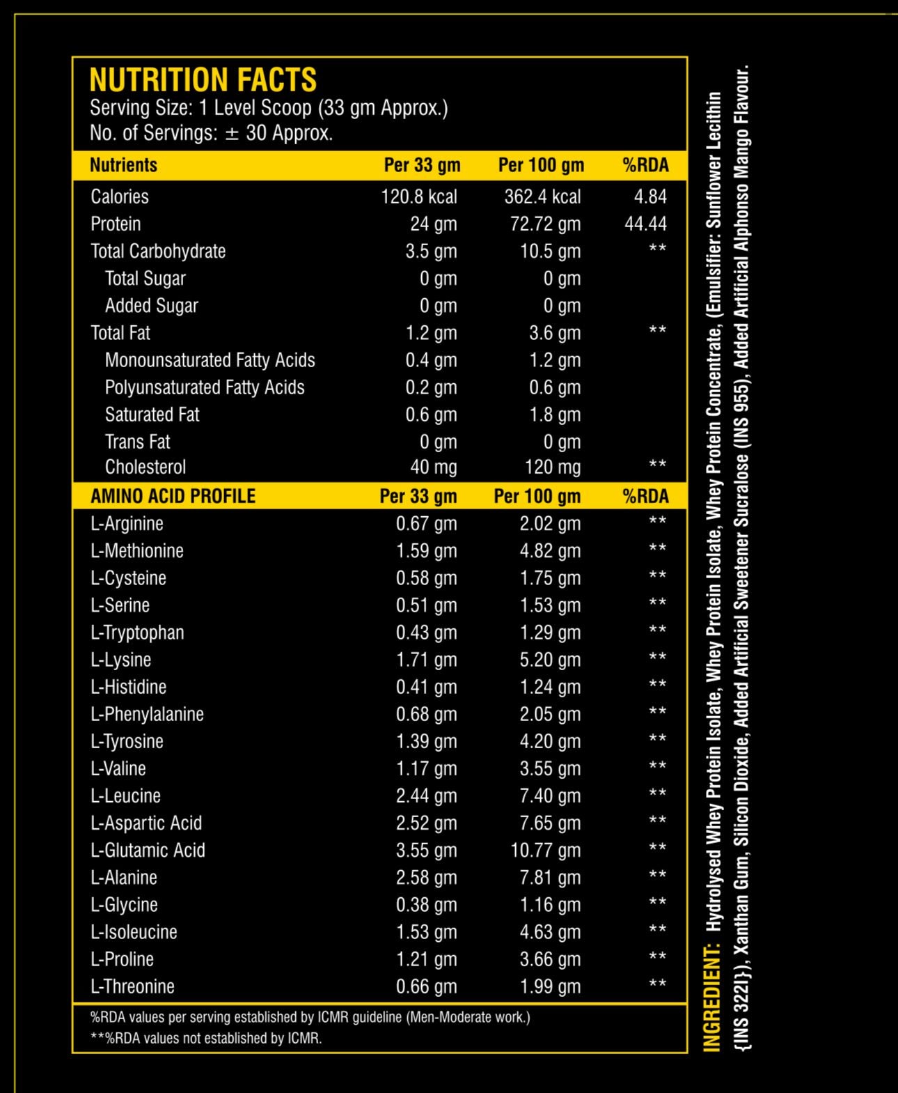 TSA Tekk Muscle Whey Protein – Mango