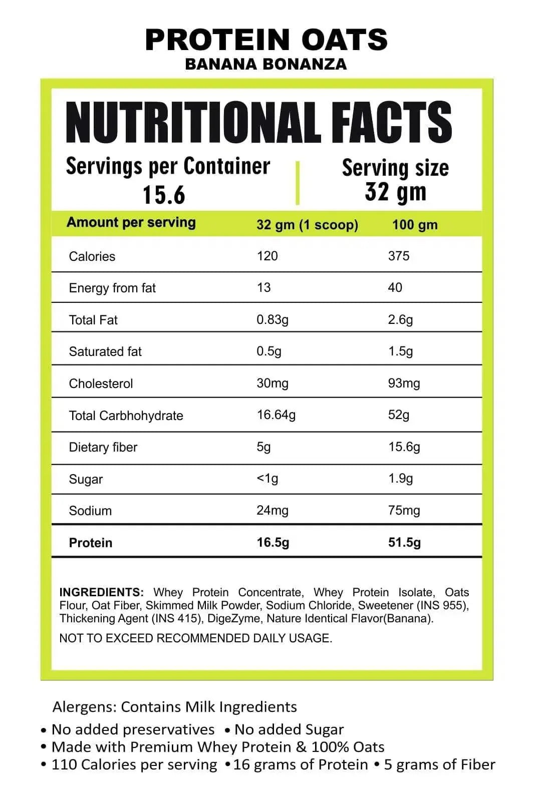 Ripped Up Protein Oats 500g – product image 3
