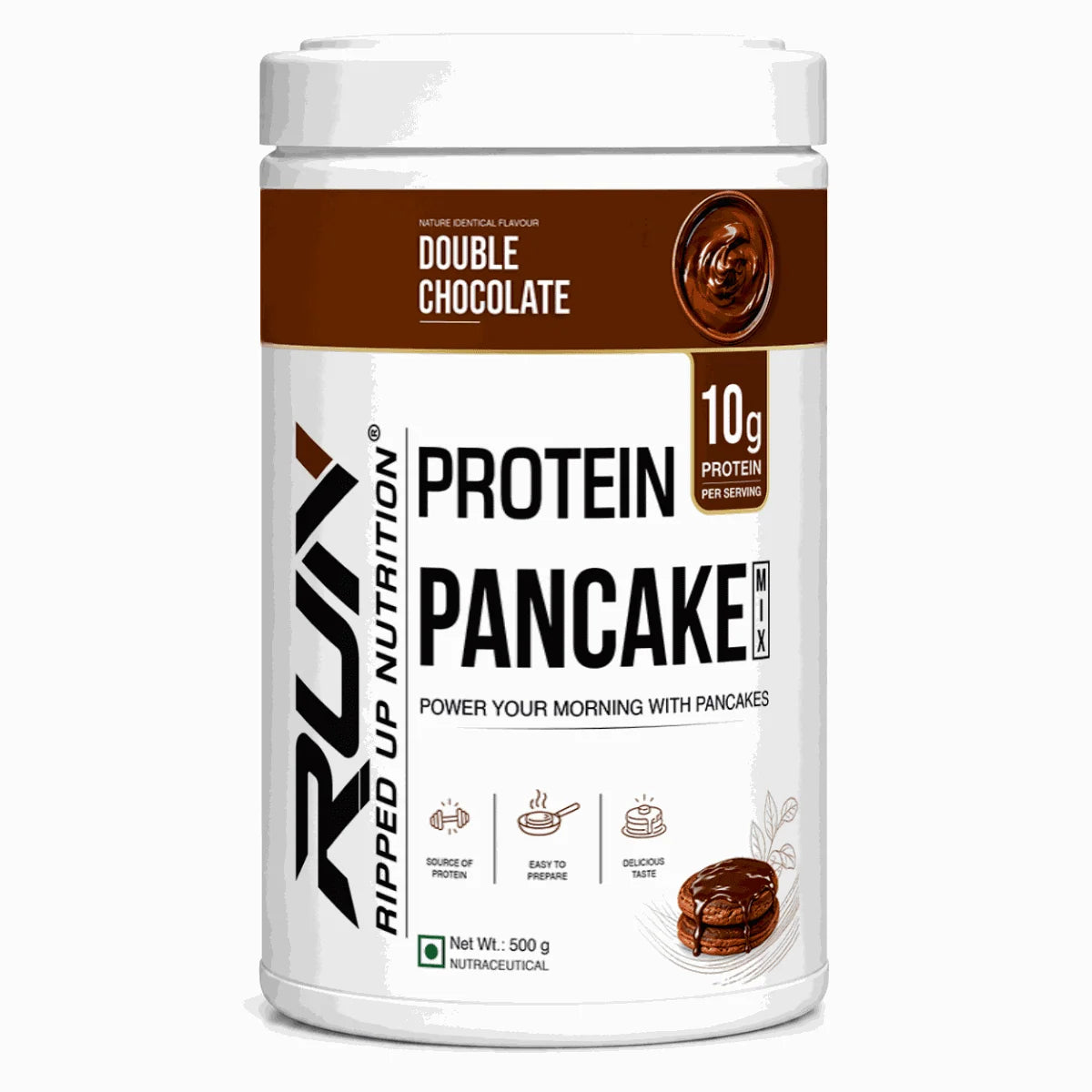 Ripped Up Protein Pancake Mix 500g Double Chocolate – product packaging