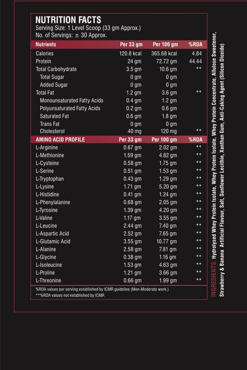 TSA Tekk Strawberry + Banana Whey Protein 2lbs